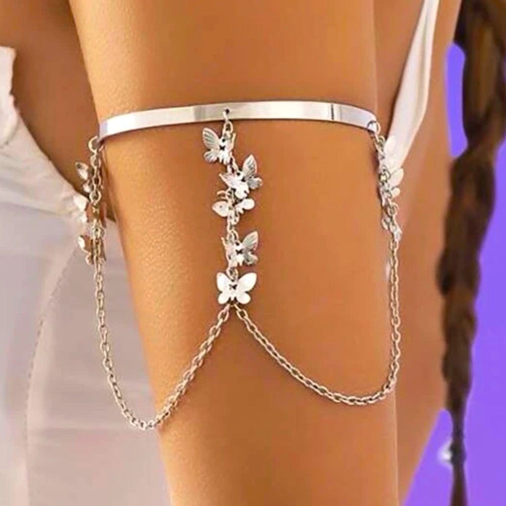 Silver Butterfly Arm Cuff